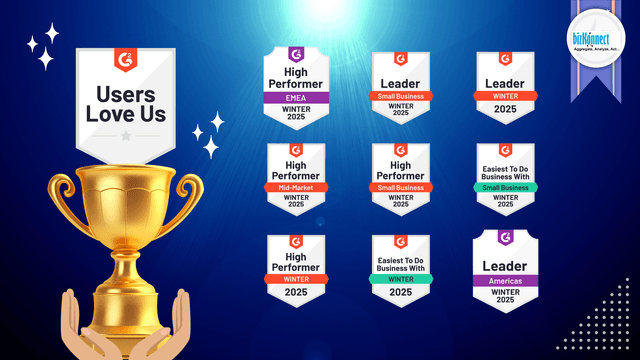 BizKonnect Wins 10 G2 Winter 2025 Badges & Secures #1 Ranking in Sales Intelligence